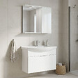 HABITAT ET JARDIN - Ensemble Meuble Vasque avec Miroir (2 Pièces) "Purus 80" - 80 x 50 x 58 cm - White - vignette