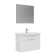 HABITAT ET JARDIN - Ensemble Meuble Vasque avec Miroir (2 Pièces) "Purus 80" - 80 x 50 x 58 cm - White - vignette