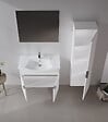 HABITAT ET JARDIN - Ensemble Meuble Vasque avec Miroir (2 Pièces) "Purus 80" - 80 x 50 x 58 cm - White - vignette