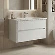 HABITAT ET JARDIN - Meuble Vasque "Side 85 v2" - 85 x 45 x 52 cm - Matte White - vignette