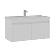 HABITAT ET JARDIN - Meuble Vasque "Side 100 v3" - 100 x 45 x 52 cm - Matte White - vignette