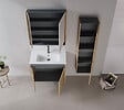 HABITAT ET JARDIN - Meuble Vasque "Ricato 80" - 81 x 47 x 62 cm - Walnut - vignette