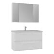HABITAT ET JARDIN - Ensemble Meuble Vasque avec Miroir (2 Pièces) "Nuvola 100 v2" - 100 x 50 x 62 cm - White - vignette