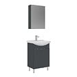 HABITAT ET JARDIN - Ensemble Meuble Vasque avec Miroir (2 Pièces) "Purus 55" - 55 x 50 x 83 cm - Matte Anthracite - vignette