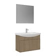 HABITAT ET JARDIN - Ensemble Meuble Vasque avec Miroir (2 Pièces) "Purus 80" - 80 x 50 x 58 cm - Oak - vignette