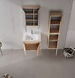 HABITAT ET JARDIN - Ensemble Meuble Vasque avec Miroir (2 Pièces) "Side 65 v2" - 65 x 45 x 52 cm - Oak - vignette