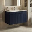 HABITAT ET JARDIN - Meuble Vasque "Tivoli 85" - 85 x 45 x 57 cm - Matte Navy Blue - vignette