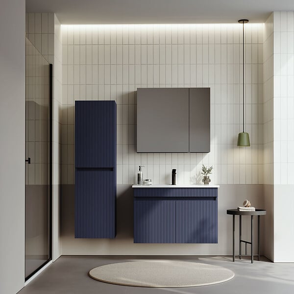 HABITAT ET JARDIN - Meuble Vasque "Tivoli 85" - 85 x 45 x 57 cm - Matte Navy Blue - large