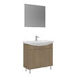 HABITAT ET JARDIN - Ensemble Meuble Vasque avec Miroir (2 Pièces) "Purus 80" - 80 x 50 x 83 cm - Oak - vignette