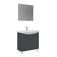 HABITAT ET JARDIN - Ensemble Meuble Vasque avec Miroir (2 Pièces) "Purus 80" - 80 x 50 x 83 cm - Matte Anthracite - vignette