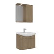 HABITAT ET JARDIN - Ensemble Meuble Vasque avec Miroir (2 Pièces) "Purus 65" - 65 x 50 x 58 cm - Oak - vignette