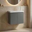 HABITAT ET JARDIN - Meuble Vasque "Ferla 60" - 60 x 22 x 50 cm - Matte Grey - vignette