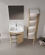 HABITAT ET JARDIN - Ensemble Meuble Vasque avec Miroir (2 Pièces) "Purus 65" - 65 x 50 x 83 cm - Oak - vignette