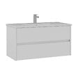 HABITAT ET JARDIN - Meuble Vasque "Side 100 v3" - 100 x 45 x 52 cm - Matte White - vignette