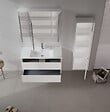 HABITAT ET JARDIN - Meuble Vasque "Side 100 v3" - 100 x 45 x 52 cm - Matte White - vignette