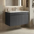 HABITAT ET JARDIN - Meuble Vasque "Tivoli 85" - 85 x 45 x 57 cm - Matte Anthracite - vignette