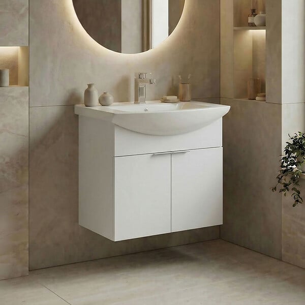 HABITAT ET JARDIN - Meuble Vasque "Purus 55" - 55 x 50 x 58 cm - White - large