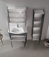 HABITAT ET JARDIN - Ensemble Meuble Vasque avec Miroir (2 Pièces) "Purus 80" - 80 x 50 x 58 cm - Matte Anthracite - vignette