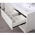 STANO - Meuble salle de bain design double vasque FORTINA largeur 120 cm blanc - vignette