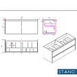 STANO - Meuble salle de bain design double vasque FORTINA largeur 120 cm blanc - vignette