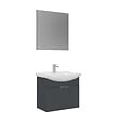HABITAT ET JARDIN - Ensemble Meuble Vasque avec Miroir (2 Pièces) "Purus 65" - 65 x 50 x 58 cm - Matte Anthracite - vignette