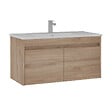 HABITAT ET JARDIN - Meuble Vasque "Side 100 v3" - 100 x 45 x 52 cm - Oak - vignette