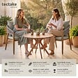 TECTAKE - Ensemble jardin bois acacia 3 pièces grège 2 chaises table plateau décoratif soleil en acacia - vignette