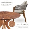 TECTAKE - Ensemble jardin bois acacia 3 pièces grège 2 chaises table plateau décoratif soleil en acacia - vignette