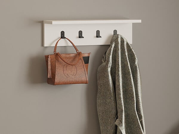 HABITAT ET JARDIN - Étagère murale en bois "Ayla" - 60 x 16 x 14 cm - Blanc - large