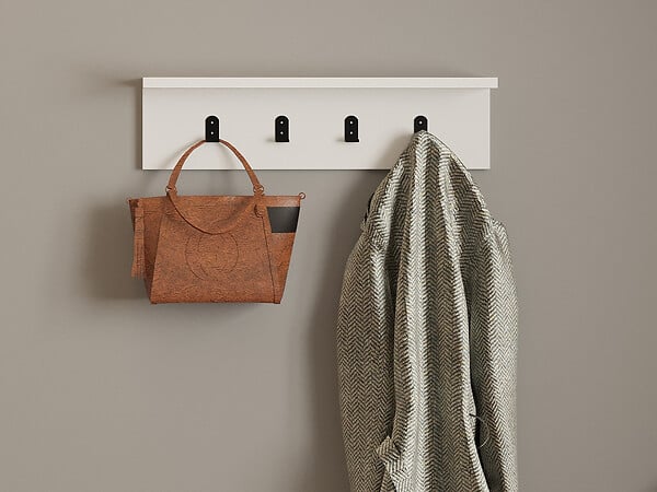 HABITAT ET JARDIN - Étagère murale en bois "Ayla" - 60 x 16 x 14 cm - Blanc - large