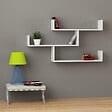 HABITAT ET JARDIN - Étagère murale en bois "Tibet" - 119 x 23 x 66 cm - Blanc - vignette