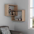HABITAT ET JARDIN - Étagère murale en bois "Ring" - 68 x 60 x 68 cm - Chêne de Sonoma - vignette