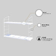 HABITAT ET JARDIN - Étagère murale en bois "Armoni" - 72 x 20 x 58 cm - Blanc - vignette