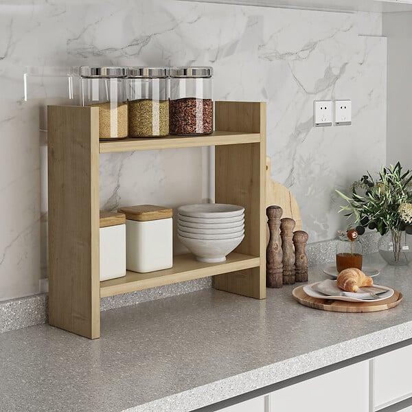 HABITAT ET JARDIN - Étagère de cuisine en bois "Denver" - 34 x 10 x 30 cm - Saphir - large