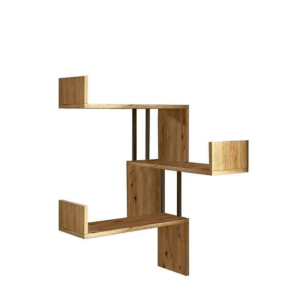 HABITAT ET JARDIN - Étagère murale en bois "VG17" - 60 x 60 x 109 cm - Pin atlantique - large