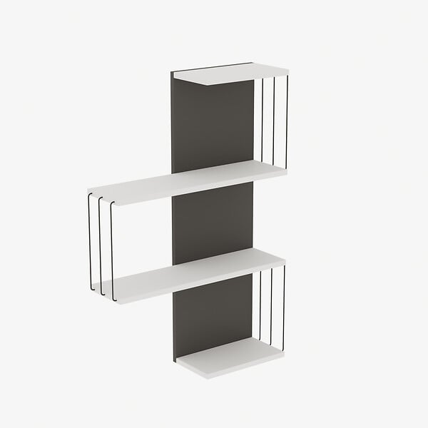 HABITAT ET JARDIN - Étagère murale en bois "Cambel" - 64 x 19 x 96 cm - Blanc - large