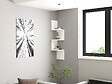 HABITAT ET JARDIN - Étagère murale en bois "Zikzak" - 25 x 25 x 105 cm - Blanc - vignette
