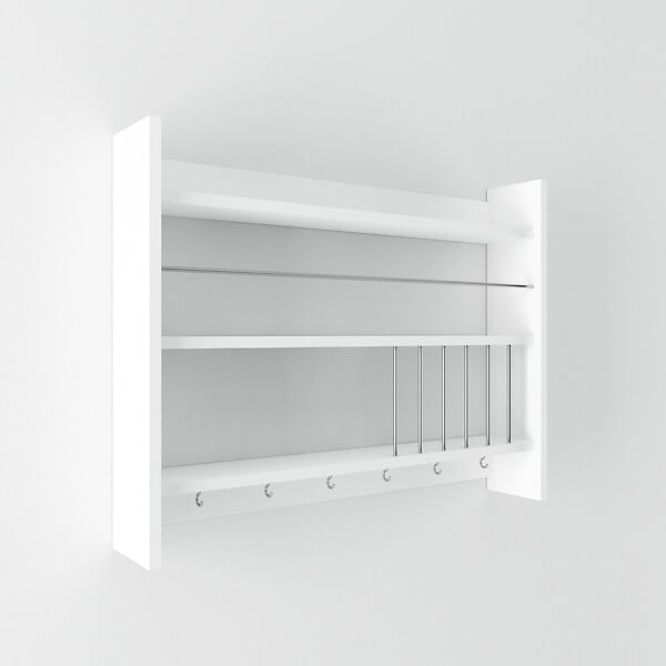 HABITAT ET JARDIN - Étagère de cuisine en bois "Kolin" - 85 x 13 x 65 cm - Blanc - large