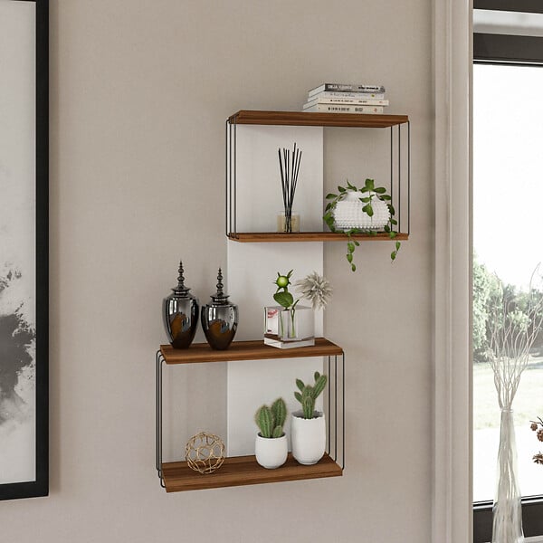 HABITAT ET JARDIN - Étagère murale en bois "Destan" 65 x 19 x 96 cm - Pin - large