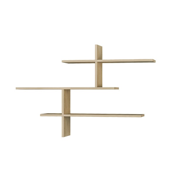 HABITAT ET JARDIN - Étagère murale en bois "Leo" - 123 x 22 x 80 cm - Chêne - large