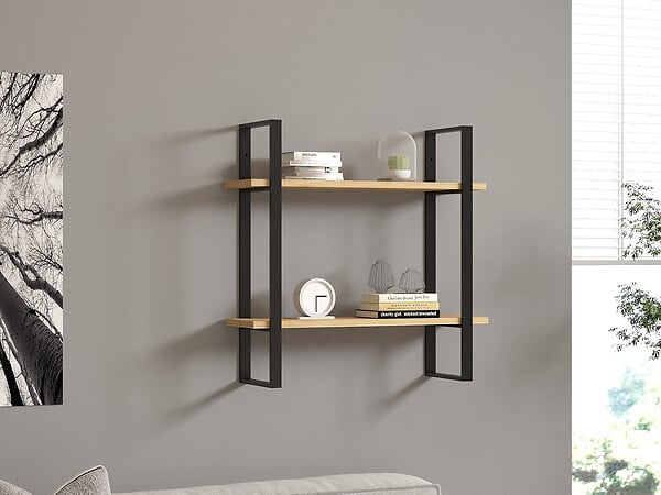 HABITAT ET JARDIN - Étagère murale en bois "Buba" - 70 x 22 x 70 cm - Marron - large