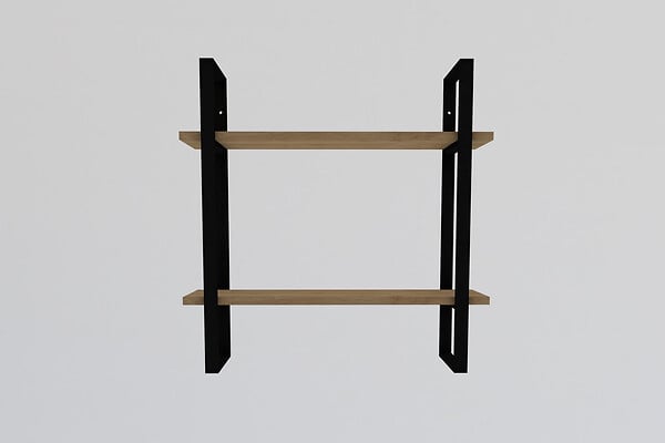 HABITAT ET JARDIN - Étagère murale en bois "Buba" - 70 x 22 x 70 cm - Marron - large