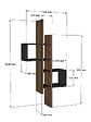 HABITAT ET JARDIN - Étagère murale en bois "Emse" - 53 x 19 x 108 cm - Chêne, Anthracite - vignette