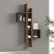 HABITAT ET JARDIN - Étagère murale en bois "Emse" - 53 x 19 x 108 cm - Chêne, Anthracite - vignette