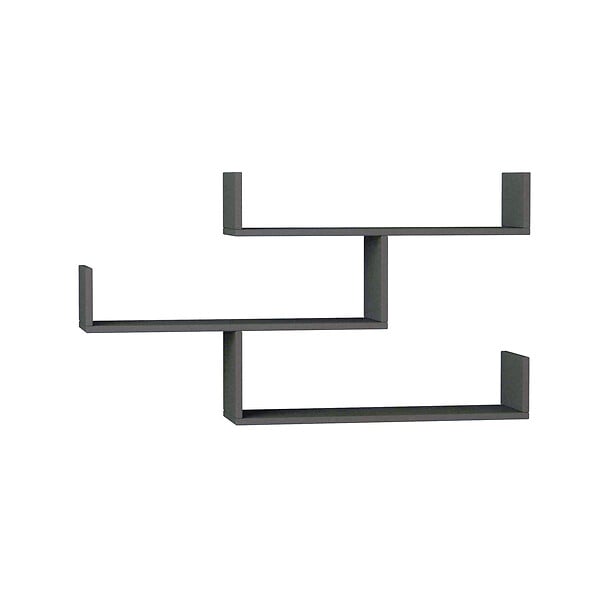HABITAT ET JARDIN - Étagère murale en bois "Tibet" - 120 x 22 x 67 cm - Anthracite - large