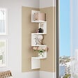 HABITAT ET JARDIN - Étagère Murale en bois "WL9" - 22 x 22 x 117 cm - Blanc - vignette