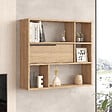 HABITAT ET JARDIN - Étagère murale en bois "Calvin" - 90 x 22 x 81 cm - Marron - vignette