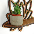 HABITAT ET JARDIN - Étagère murale en bois "Raf264" - 33 x 10 x 26 cm - Noyer - vignette