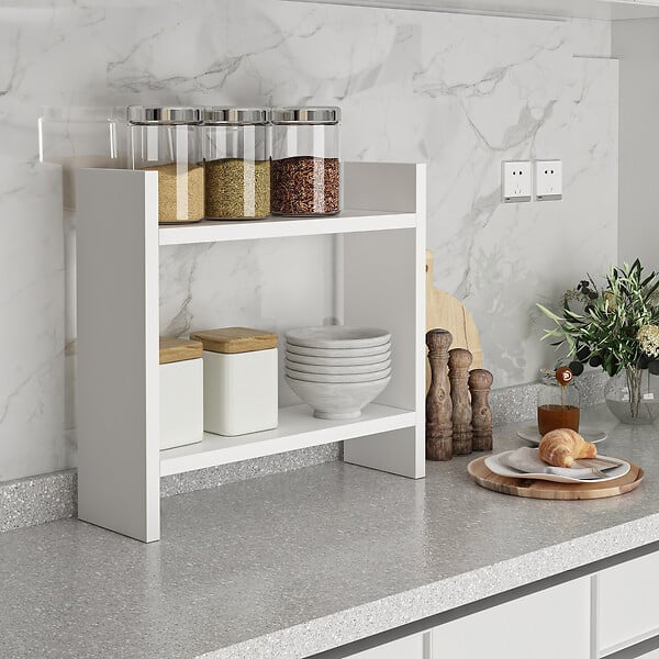 HABITAT ET JARDIN - Étagère de cuisine en bois "Denver" - 34 x 10 x 30 cm - Blanc - large