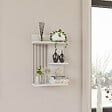 HABITAT ET JARDIN - Étagère murale en bois "Kinik" - 40 x 19 x 60 cm - Blanc - vignette